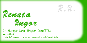 renata ungor business card